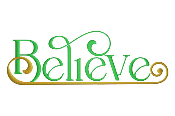 Believe in Christmas Embroidery Design