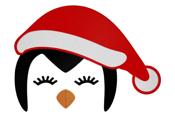 Christmas Penguin Embroidery Design