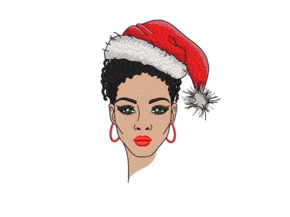 Christmas Woman Embroidery Design