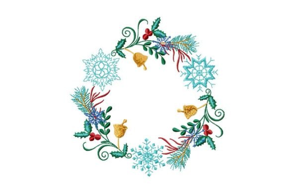Christmas Wreath with Snowflakes