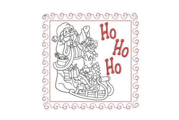 Classic Santa Claus Embroidery Design