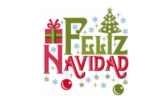 Feliz Navidad Embroidery Design
