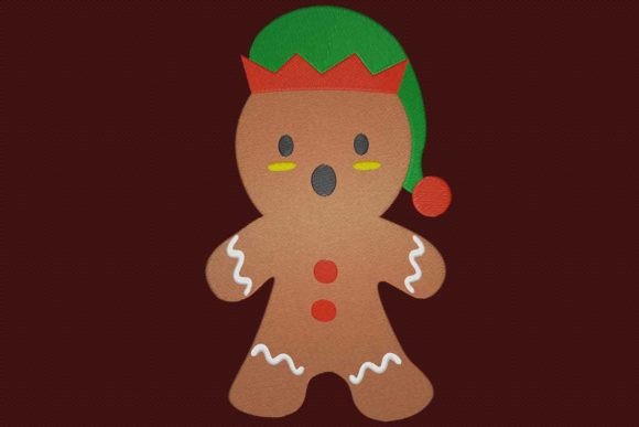 Gingerbread Elf Embroidery Design