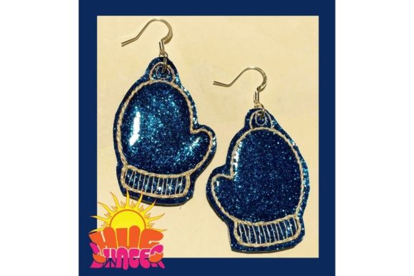 Mitten Earrings: A Festive Embroidery Design